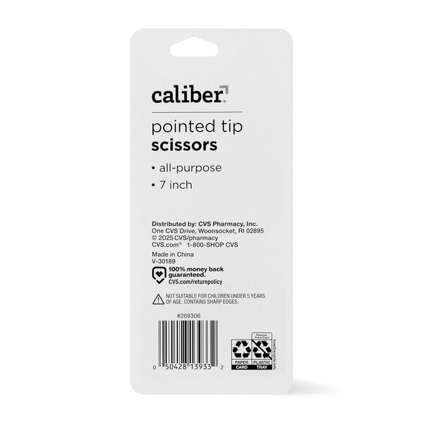 Caliber Soft Handle Scissors, Assorted Colors, 7 in
