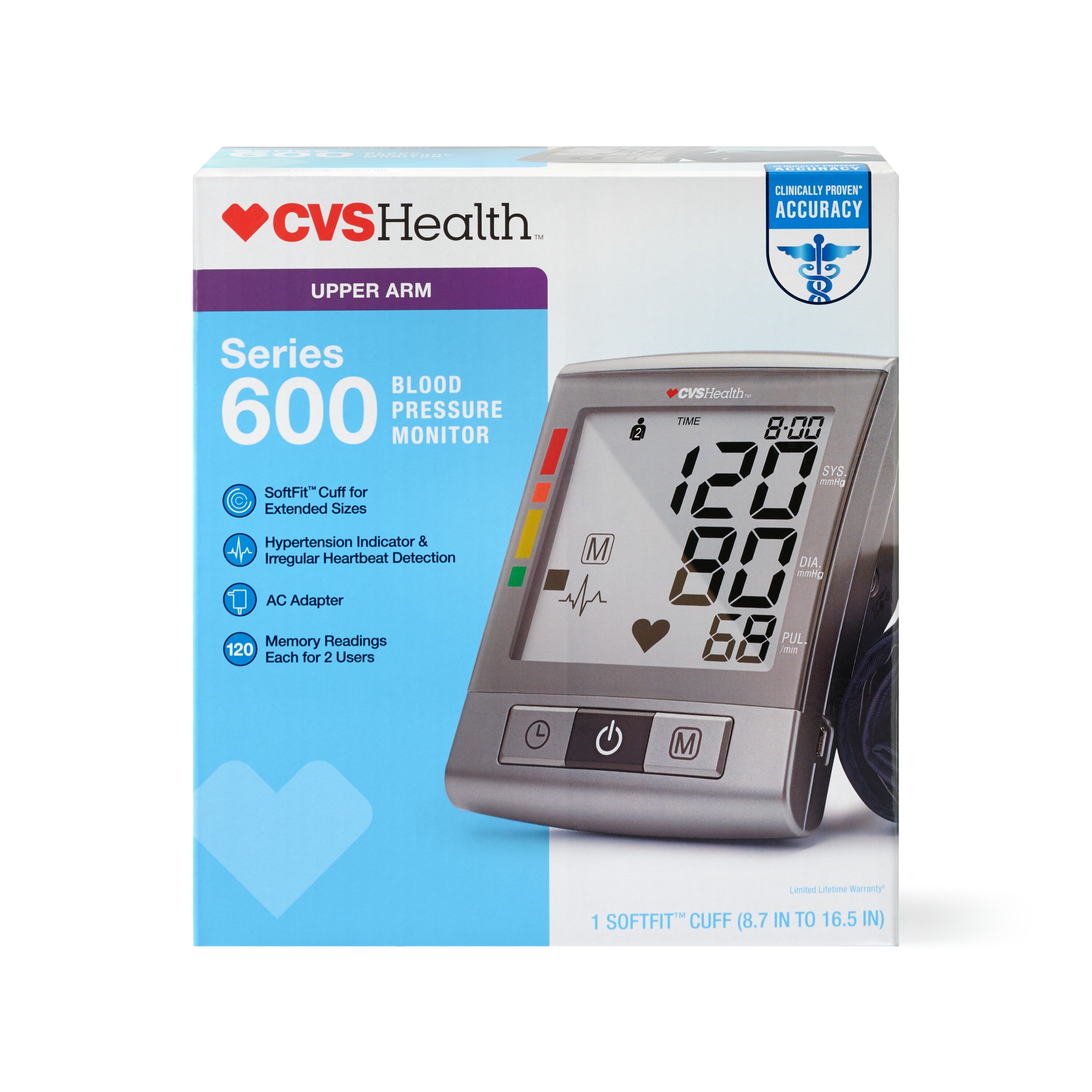 CVSHealth Series 600 Upper Arm Blood Pressure Monitor Pick Up In