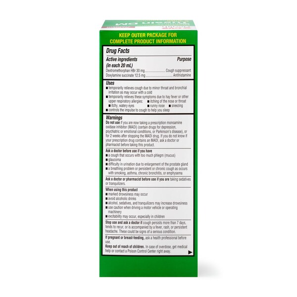 CVS Health Maximum Strength Nighttime Tussin DM Adult Cough Suppressant Liquid, Berry and Menthol, 4 OZ