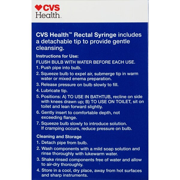 CVS Health Latex Free Rectal Syringe for Gentle Cleansing