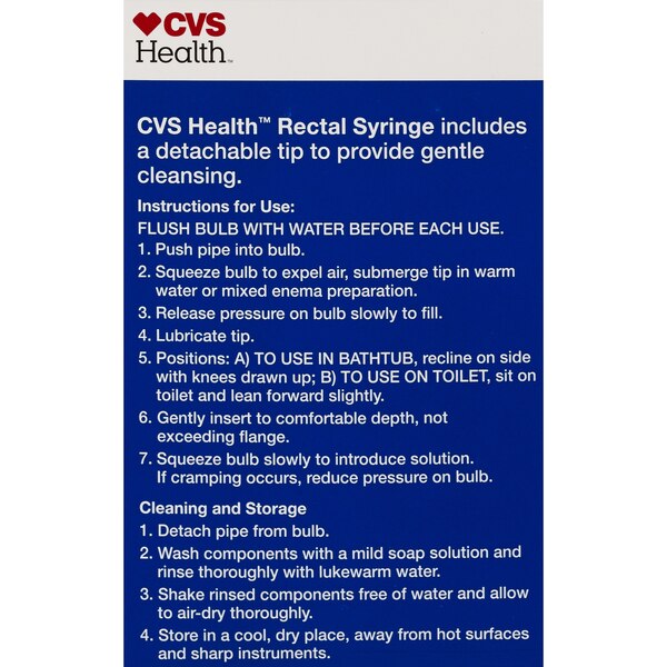 CVS Health Latex Free Rectal Syringe for Gentle Cleansing