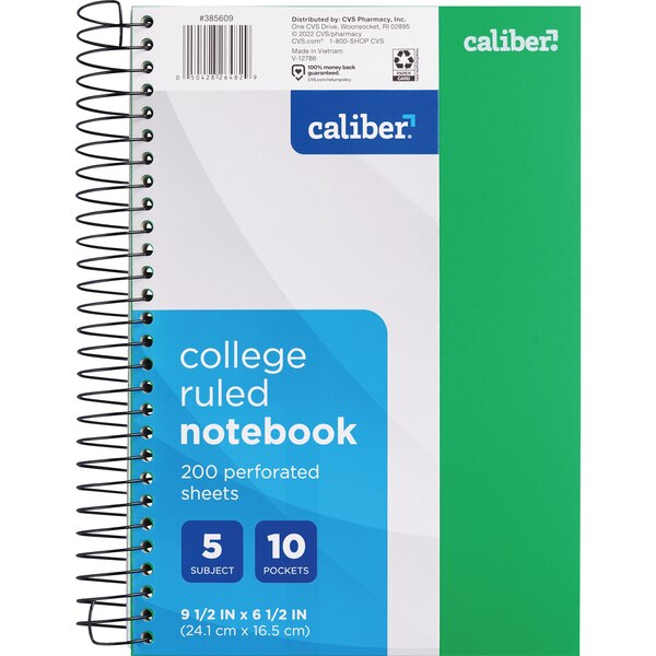 Caliber 5 Subject Notebook