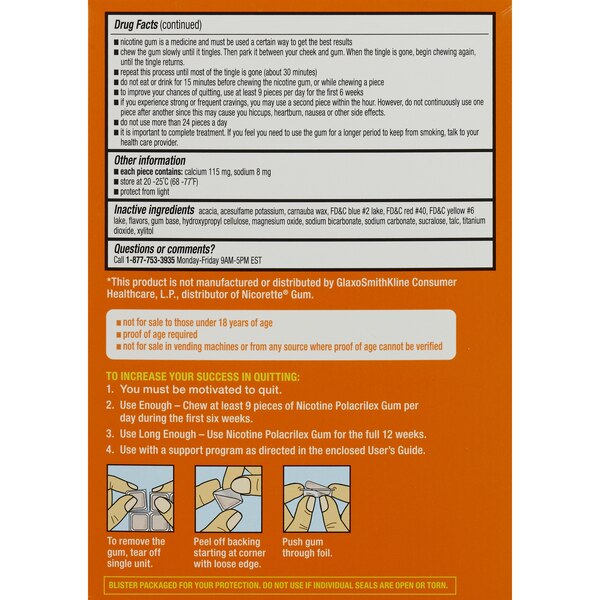 CVS Health Sugar Free Nicotine Gum, Fruit