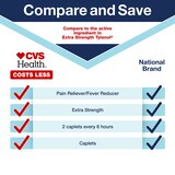 CVS Health Extra Strength Acetaminophen Pain Reliever & Fever Reducer 500mg Caplets, thumbnail image 3 of 9