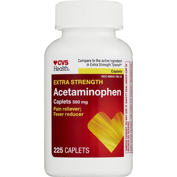 CVS Health Extra Strength Acetaminophen Pain Reliever & Fever Reducer 500mg Caplets