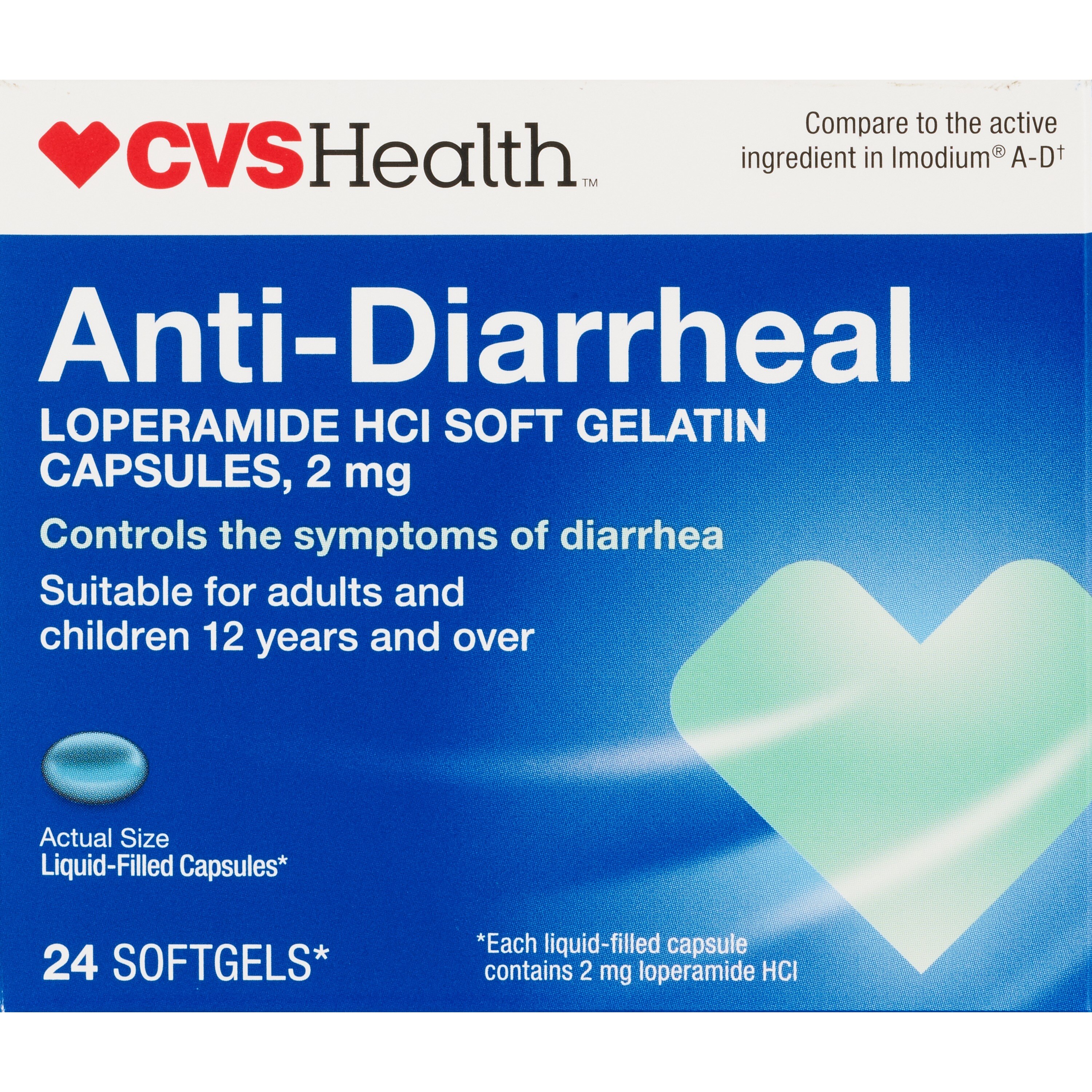 CVS Health - Cápsulas blandas para la diarrea, 24 u.