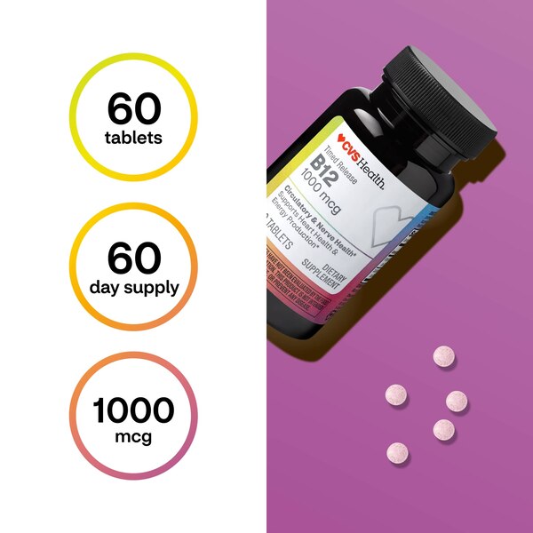 CVS Health Vitamin B12 Tablets , 60 CT