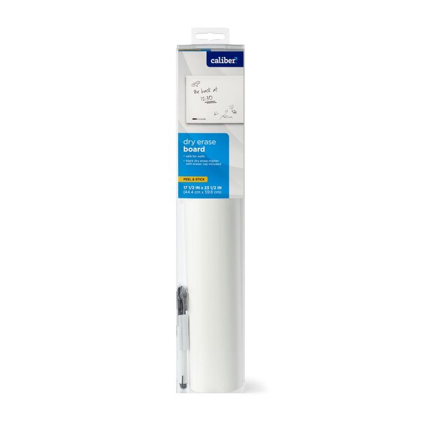 Caliber Peel & Stick Dry Erase Board, White