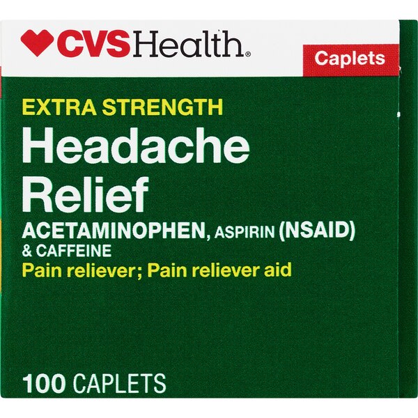 CVS Health Extra Strength Headache Relief Acetaminophen, Aspirin (NSAID) & Caffeine Caplets