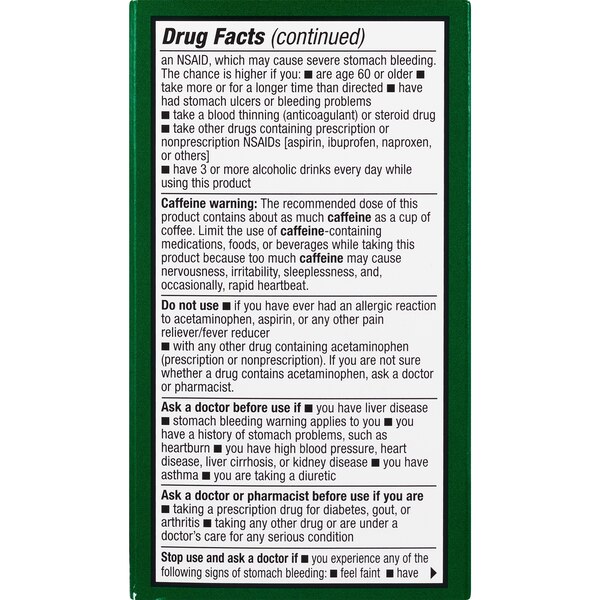 CVS Health Extra Strength Headache Relief Acetaminophen, Aspirin (NSAID) & Caffeine Caplets