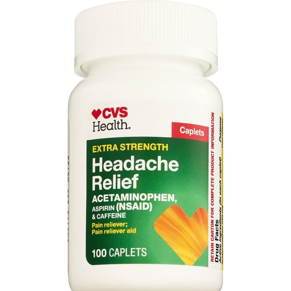 CVS Health Extra Strength Headache Relief Acetaminophen, Aspirin (NSAID) & Caffeine Caplets