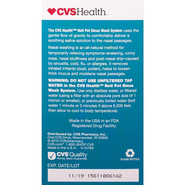 CVS Health Allergy Relief Neti Pot Sinus Wash System