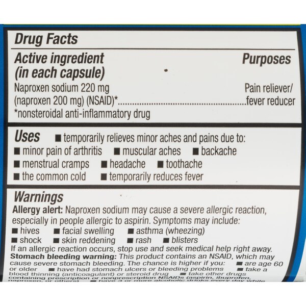 CVS Health Naproxen Sodium 220 MG Liquidid-Filled Capsules