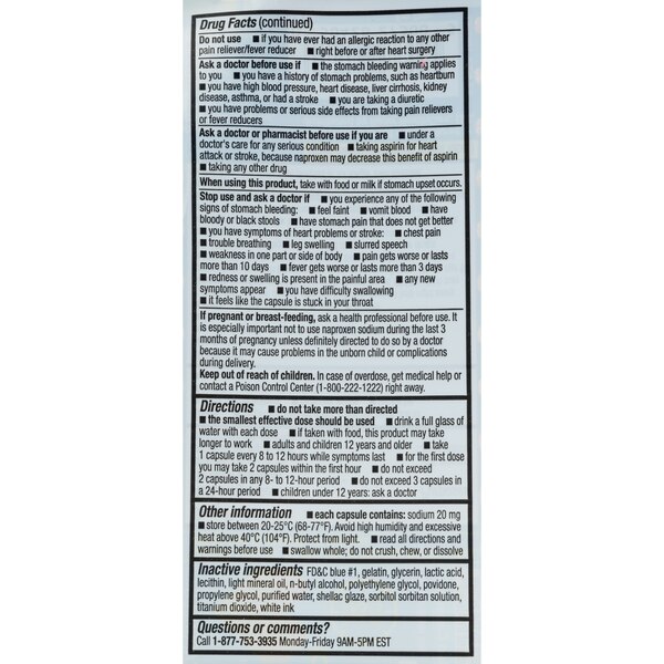 CVS Health Naproxen Sodium 220 MG Liquidid-Filled Capsules