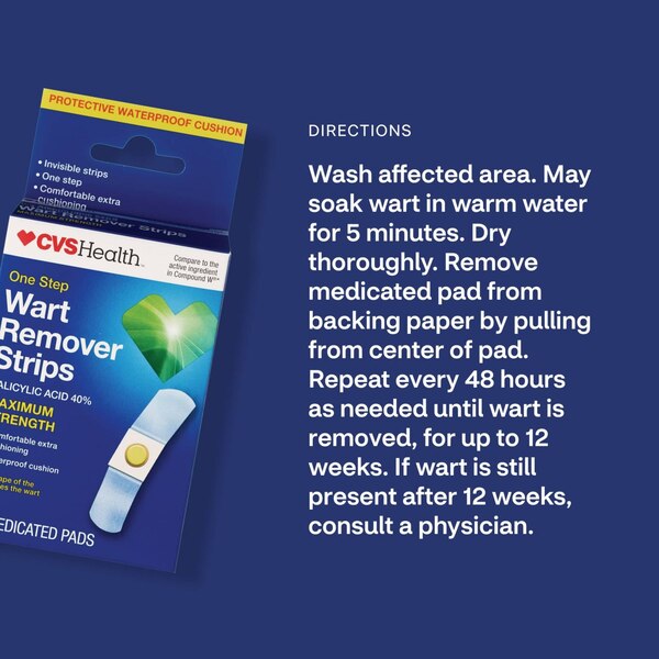 CVS Health One Step Wart Remover Strips