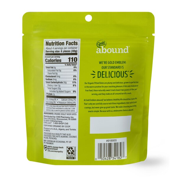 Gold Emblem Abound Pitted Dates, 6 oz