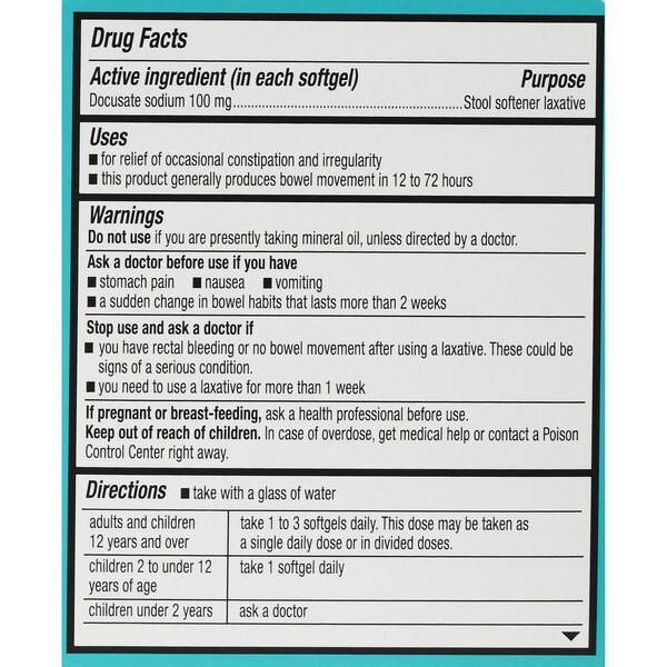 CVS Health Stool Softener 100 MG Softgels