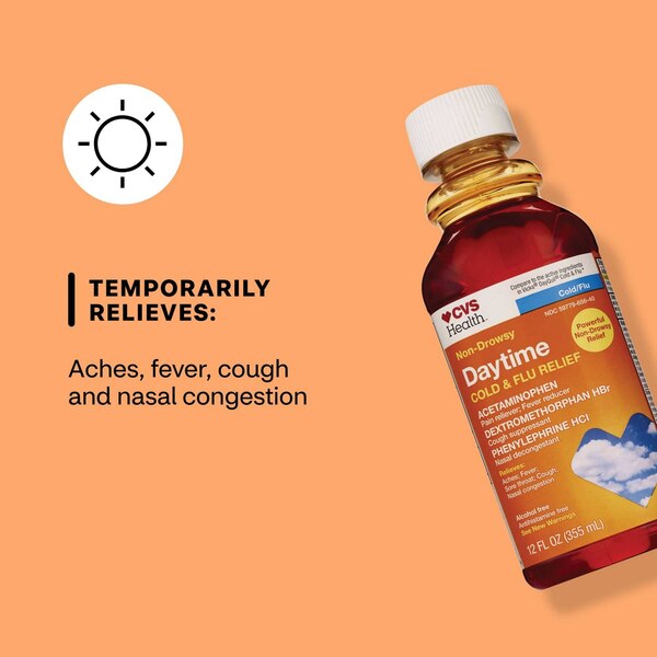 CVS Health Day + Nighttime Cold & Flu Relief Combo Pack, 2 12 OZ bottles