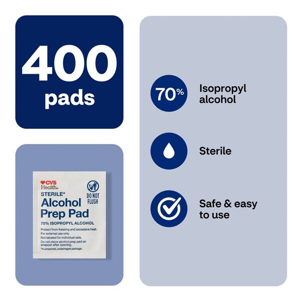 CVS Health 70% Isopropyl Alcohol Prep Pads