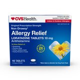 CVS Health 24HR Non Drowsy Allergy Relief Loratadine Tablets, thumbnail image
