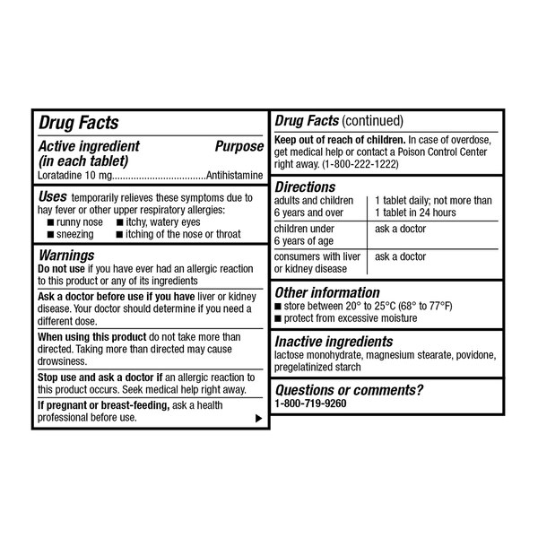 CVS Health 24HR Non Drowsy Allergy Relief Loratadine Tablets