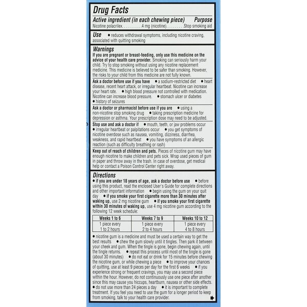 CVS Health Sugar Free Nicotine Gum, Original