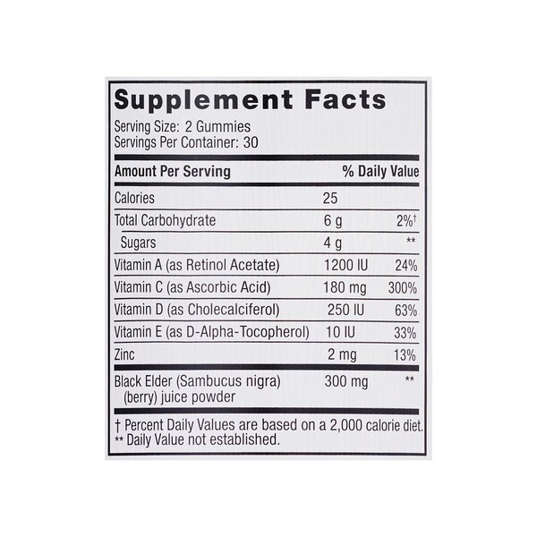 CVS Health Black Elderberry Gummies, 60 CT