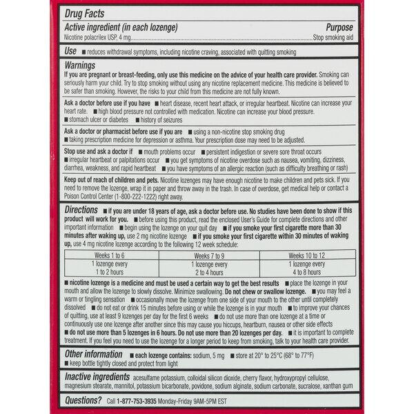 CVS Health Sugar Free Nicotine Lozenge, Cherry
