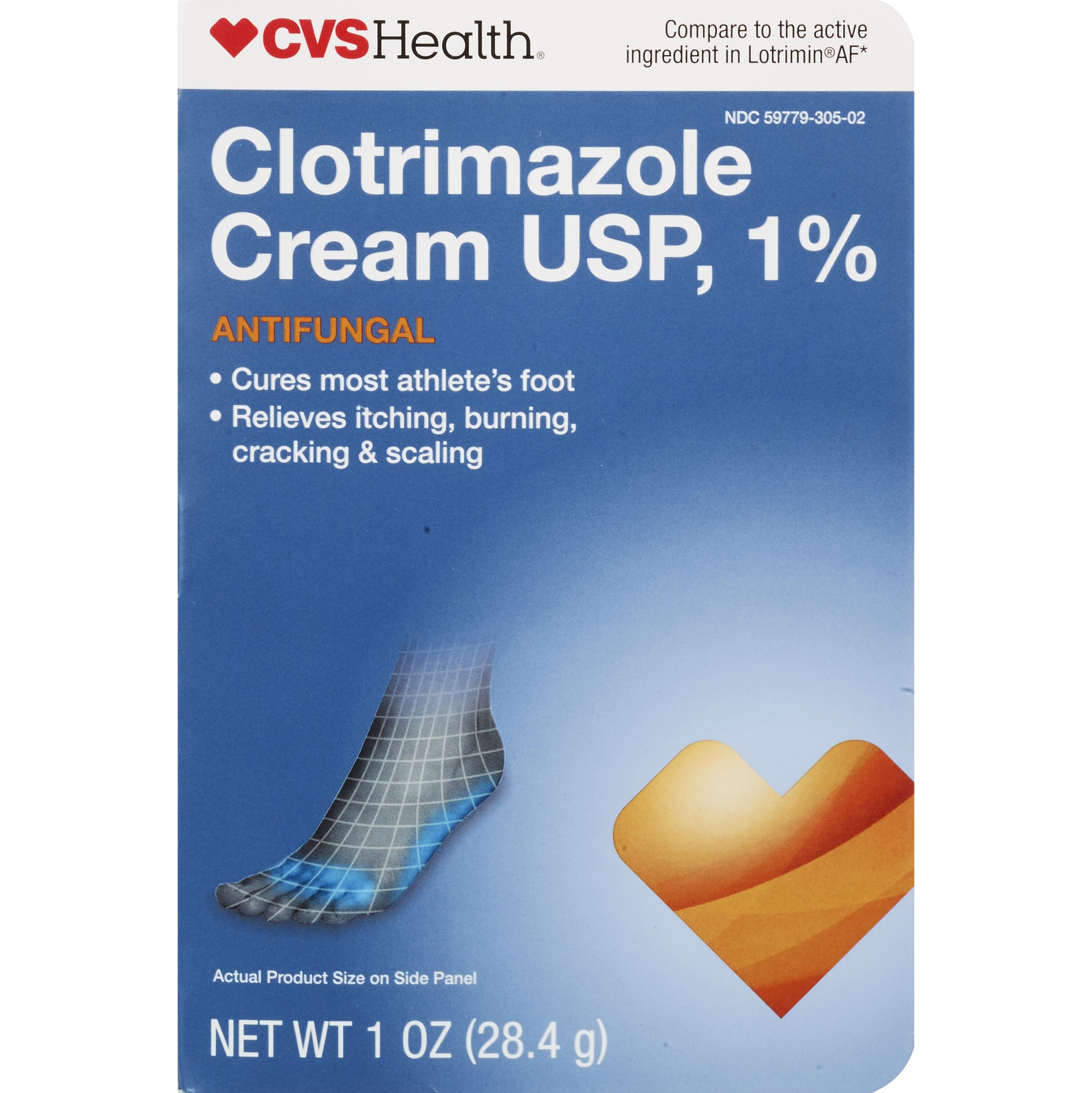 CVS Health - Crema con clotrimazol, USP al 1%, 1 oz