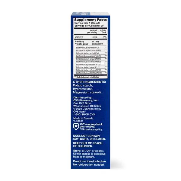 CVS Health Adult 50+ Probiotic Capsules, 30 CT