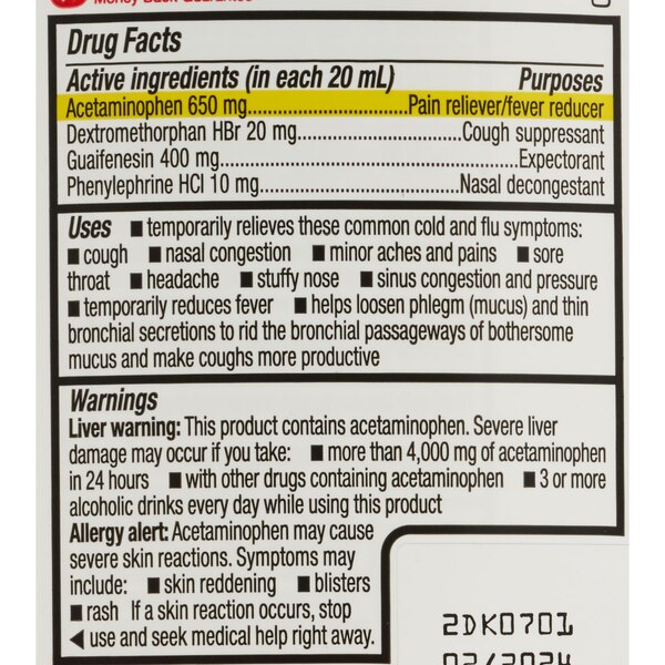 CVs Health Maximum Strength Severe Cold Liquid, 6 OZ