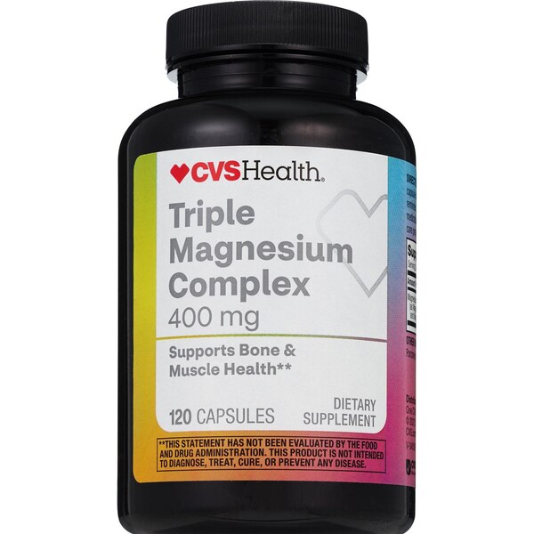 CVS Health Triple Magnesium Complex Capsules, 120 CT