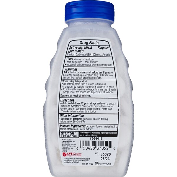 CVS Health Natural Ultra Strength Antacid Tablets