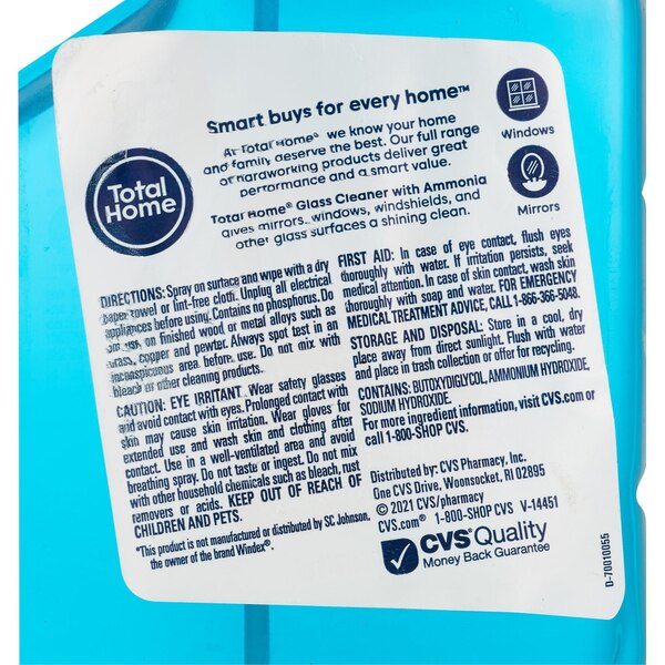 Total Home Window Cleaner With Ammonia, 32 oz