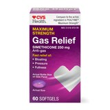 CVS Health Gas Relief Maximum Strength Softgels, 60 CT, thumbnail image 1 of 6