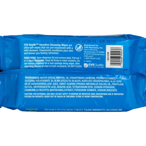 CVS Health Sensitive Cleansing Wipes