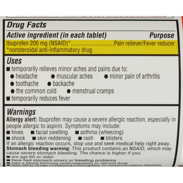 CVS Health Ibuprofen Pain Reliever & Fever Reducer (NSAID) 200 MG Caplets