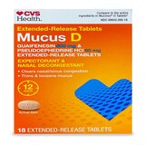 CVS Mucus-D Expectorant&Nasal Decong GU600+PE60 12Hr ER Tabs, thumbnail image
