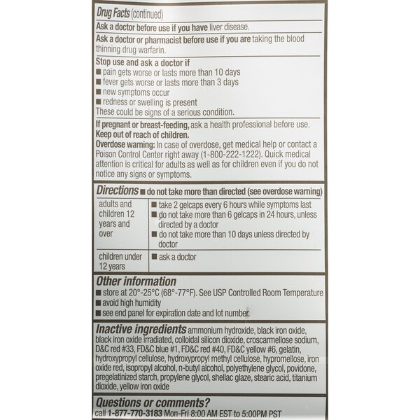 CVS Health Extra Strength Acetaminophen Pain Reliever & Fever Reducer 500 MG Gelcaps