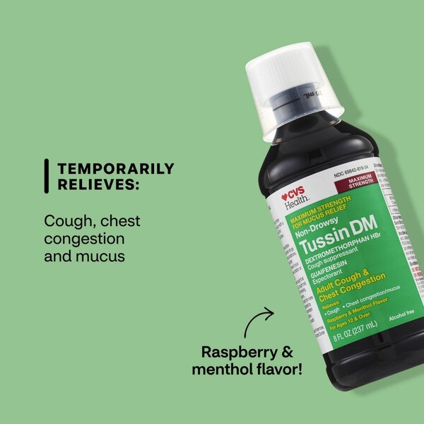 CVS Health Non Drowsy Maximum Strength Tussin DM Cough & Chest Congestion