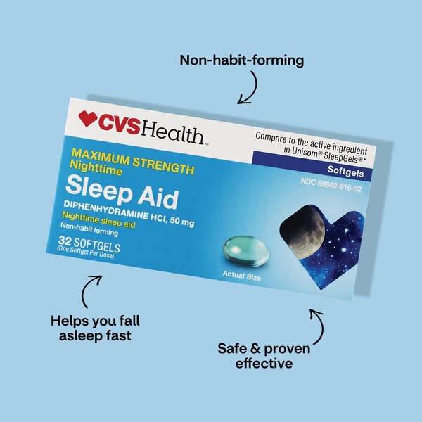 CVS Health Maximum Strength Nighttime Sleep Aid Softgels