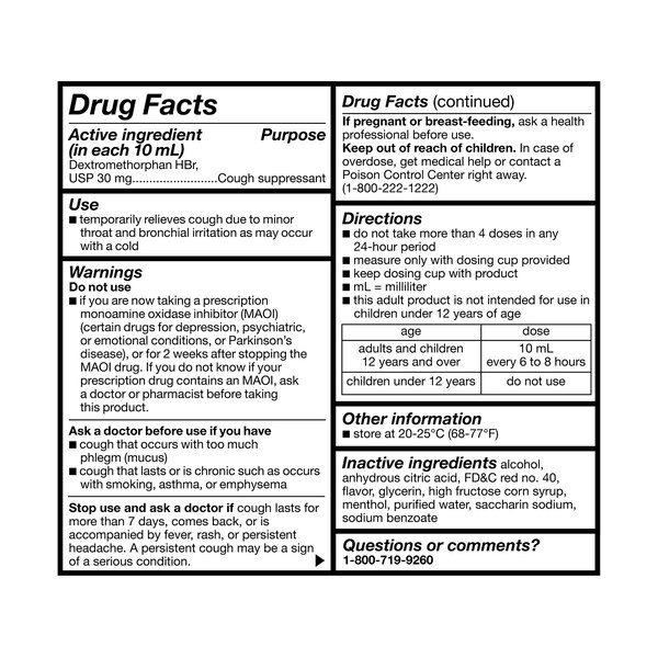 CVS Health Non Drowsy Long-Acting Tussin Adult Cough Suppressant, 4 OZ