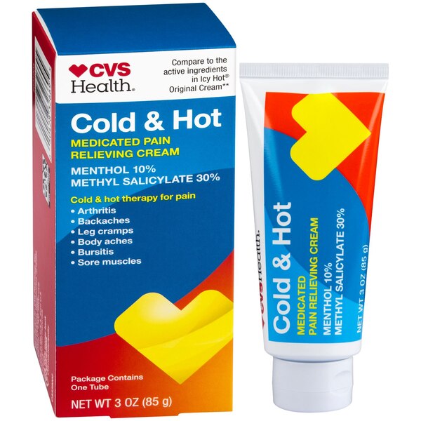 CVS Health Extra Strength Cold & Hot Pain Relieving Cream, 3 OZ