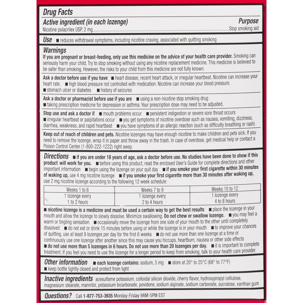 CVS Health Sugar Free Nicotine Lozenge, Cherry