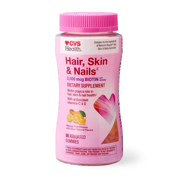 CVS Health Hair, Skin & Nails Biotin Gummies, 80 CT