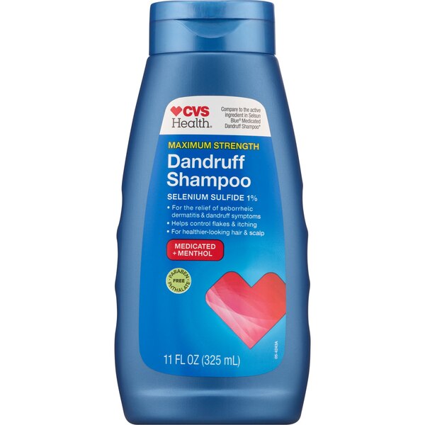 CVS Health Maximum Strength Dandruff Shampoo, Medicated + Menthol, 11 OZ