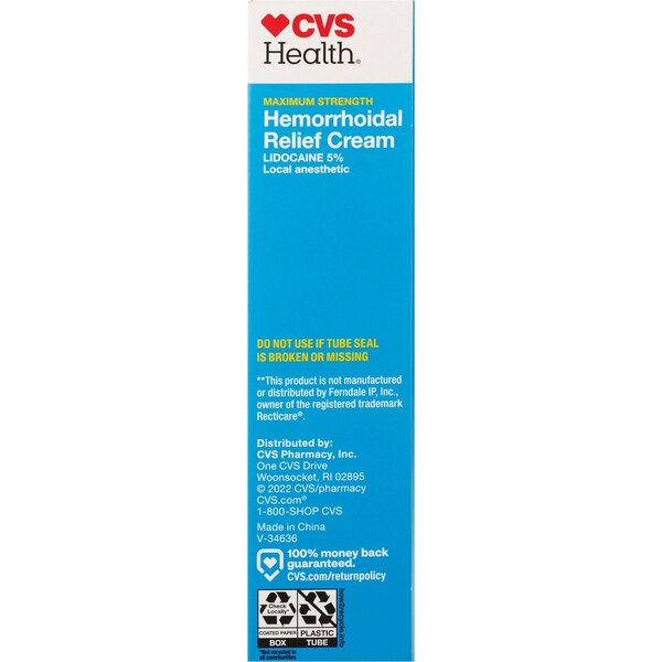 CVS Health Maxiumum Strength Hemorrhoidal Relief Cream