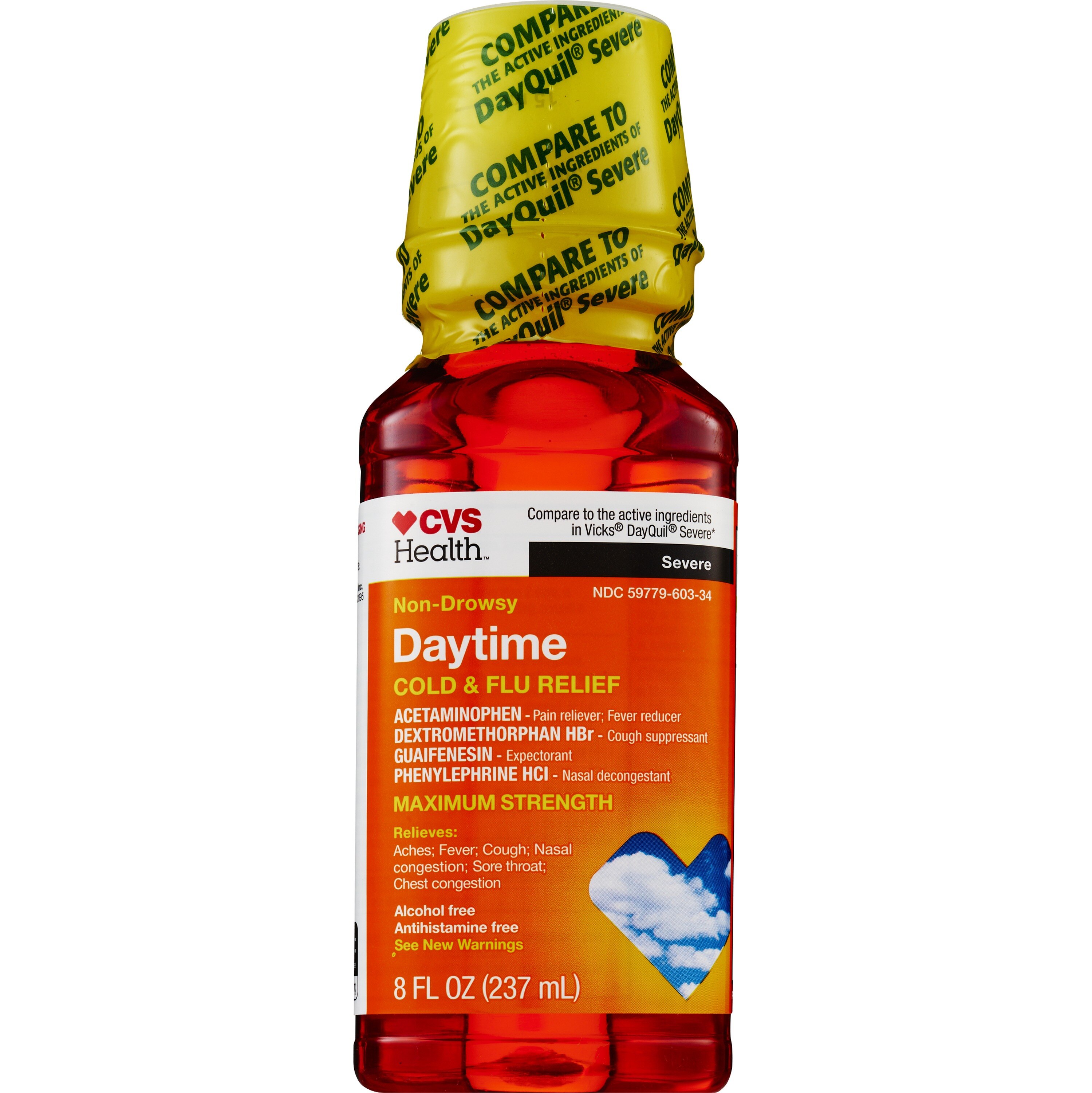 CVS Health, NonDrowsy Daytime Cold & Flu Relief, Maximum Strength (FSA