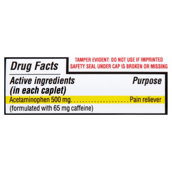 CVS Health Aspirin Free Tension Headache Acetaminophen & Caffeine Caplets