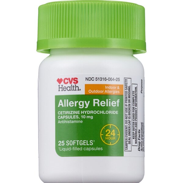 CVS Health 24HR Allergy Relief Cetirizine HCl Softgels